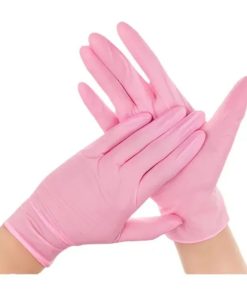 GUANTE NITRILO CJA X100  MEDIANO ROSA -POWERCREST